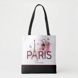 Bolso De Tela Torre Eiffel de París y lámpara