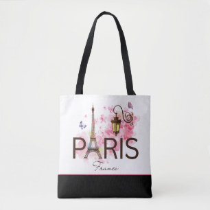 Bolso De Tela Torre Eiffel de París y lámpara