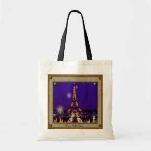 Bolso De Tela Torre Eiffel enmarcada
