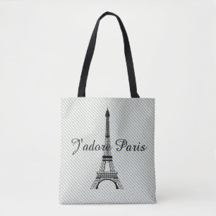 Bolso De Tela Torre Eiffel J'adore París