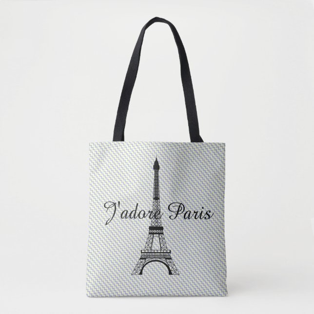Bolso De Tela Torre Eiffel J'adore París (Anverso)