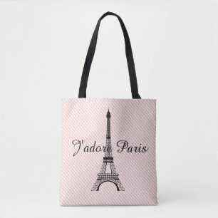 Bolso De Tela Torre Eiffel J'adore París