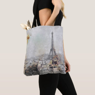 Bolso De Tela Torre Eiffel. París, Francia