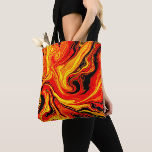 Bolso De Tela Torrenciales Remolinos Abstractos de Emoción