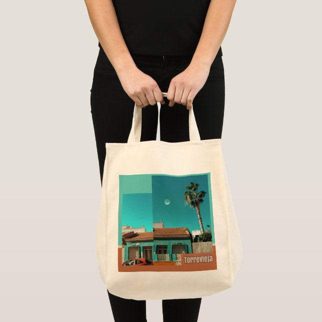 Bolso De Tela Torrevieja en Naranja y Turqoise (Anverso (producto))