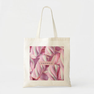 Bolso De Tela Torsión de malvavisco rosa personalizada