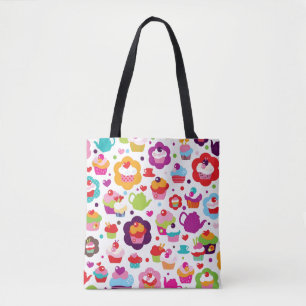 Bolso De Tela Torta de la taza y pote lindos del té