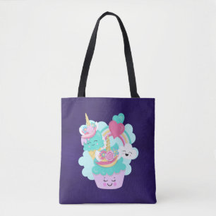 Bolso De Tela Torta dulce y helado feliz