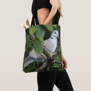 Bolso De Tela Tórtola de collar Eurasiática en el cerezo