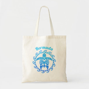 Bolso De Tela Tortuga azul oceánica Bermuda