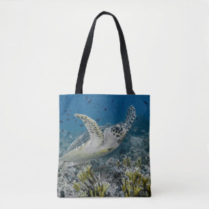 Bolso De Tela Tortuga Carey Nadando