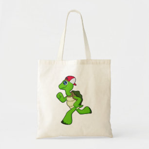 Bolso De Tela Tortuga como corredora con gorra