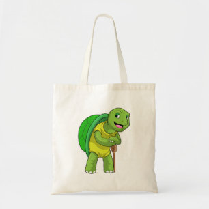 Bolso De Tela Tortuga como pensionista con palo