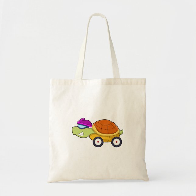 Bolso De Tela Tortuga con caparazón como auto (Frente)