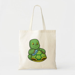 Bolso De Tela Tortuga con caparazón y raya de limpieza