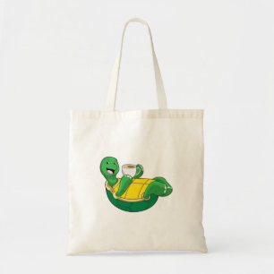 Bolso De Tela Tortuga con taza de café