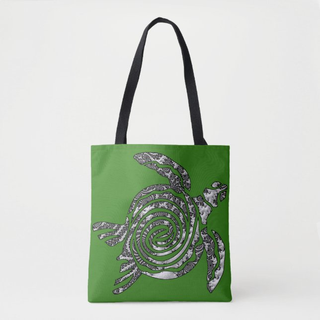 Bolso De Tela Tortuga de la fantasía 3 D (Anverso)