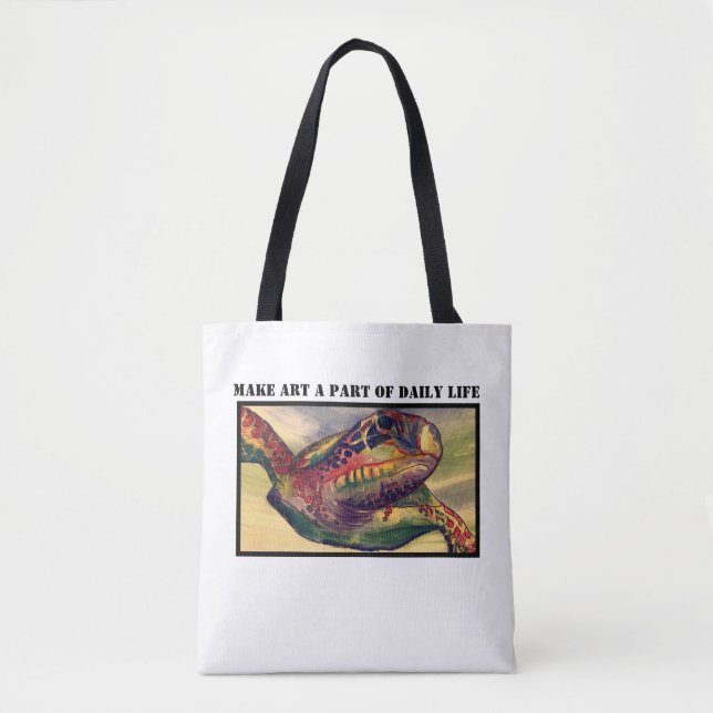 Bolso De Tela Tortuga de mar fresca (Anverso)