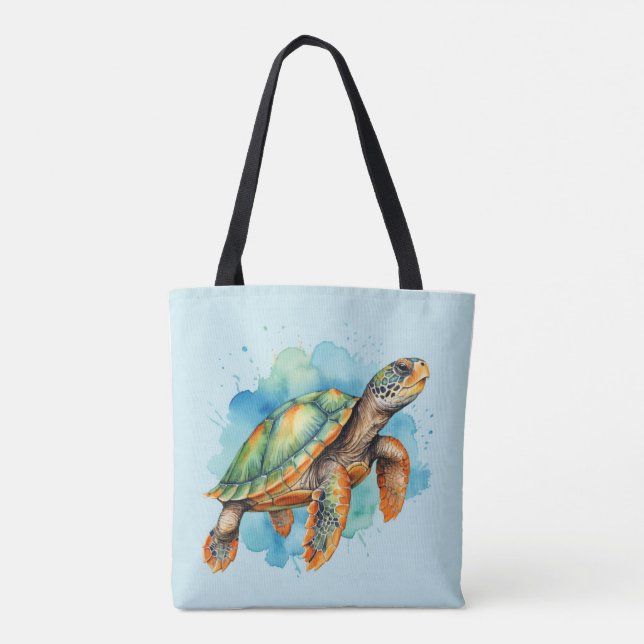 Bolso De Tela Tortuga de pintura suave (Reverso)