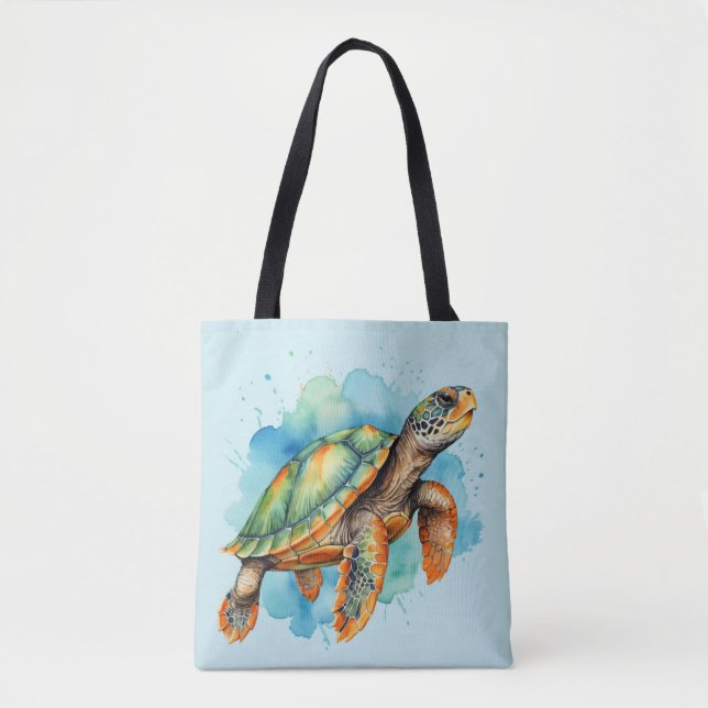 Bolso De Tela Tortuga de pintura suave (Anverso)