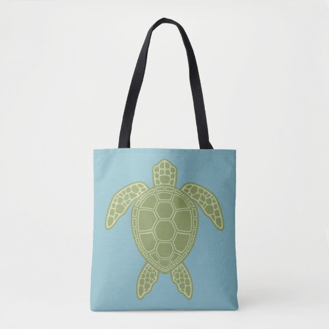Bolso De Tela Tortuga del Mar Verde (Anverso)