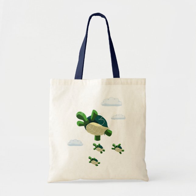 Bolso De Tela Tortuga del vuelo (Frente)