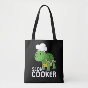 Bolso De Tela Tortuga Divertida Chef de Olla de Cocimiento Lento