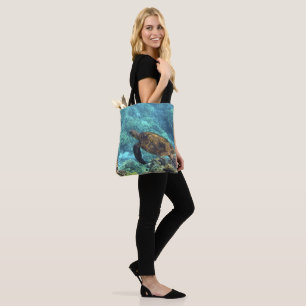 Bolso De Tela tortuga en el mar