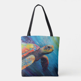 Bolso De Tela Tortuga marina acuarela