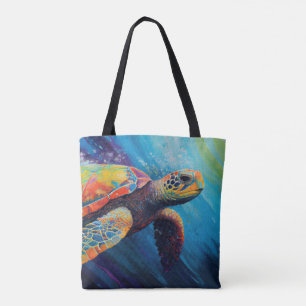 Bolso De Tela Tortuga marina acuarela