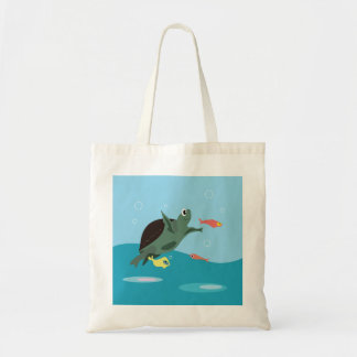 Bolso De Tela Tortuga Marina Adorable Bajo el Arte Marino