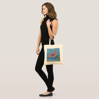 Bolso De Tela Tortuga marina joven cabezona