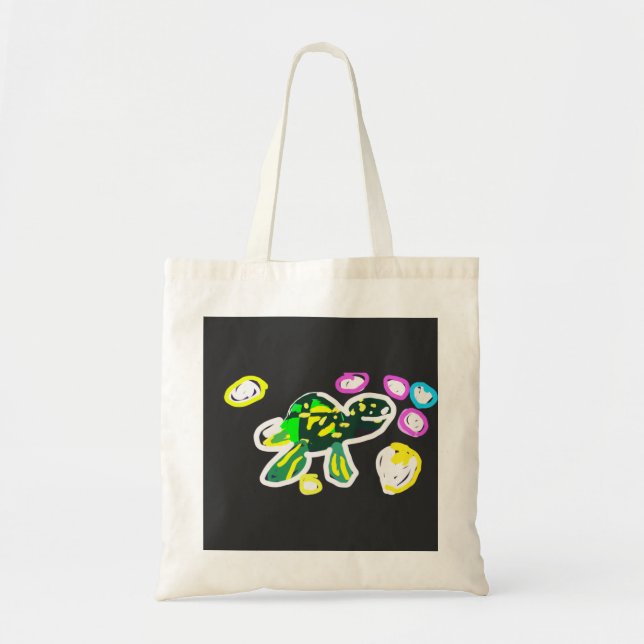 Bolso De Tela Tortuga marina jugar (Frente)
