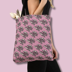 Bolso De Tela Tortuga marina rosa linda