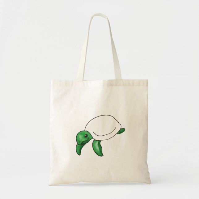 Bolso De Tela Tortuga marina verde (Frente)