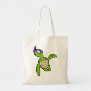 Bolso De Tela Tortuga nadando con Snorkel