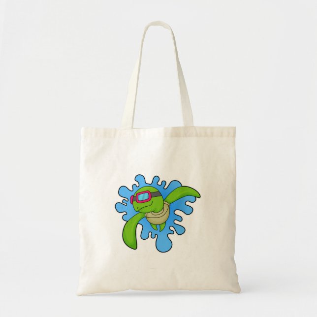 Bolso De Tela Tortuga Natación Gafas de natación (Frente)