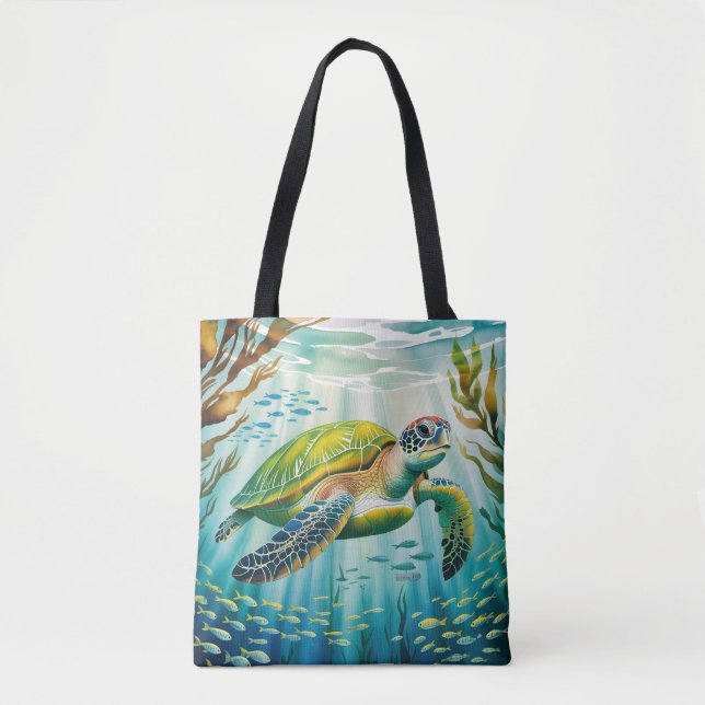 Bolso De Tela Tortuga Pintada (Anverso)