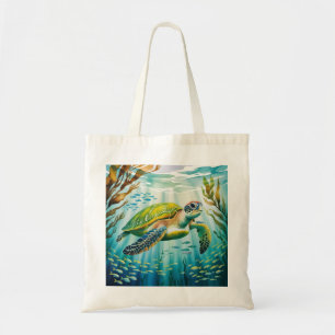 Bolso De Tela Tortuga pintada