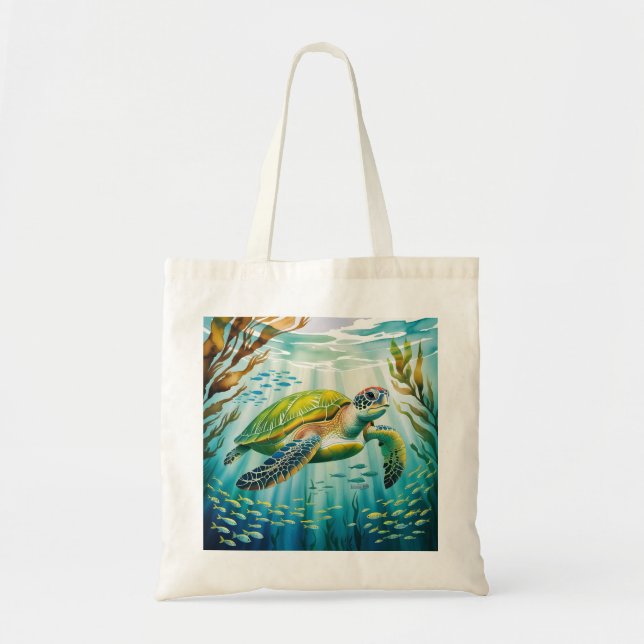 Bolso De Tela Tortuga pintada (Frente)