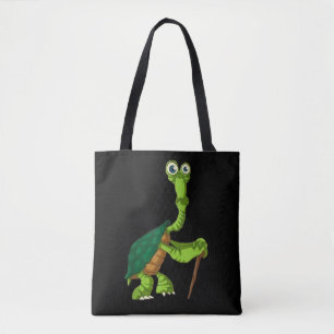Bolso De Tela Tortuga Tortuga Jubilada Divertida Tortuga de pie