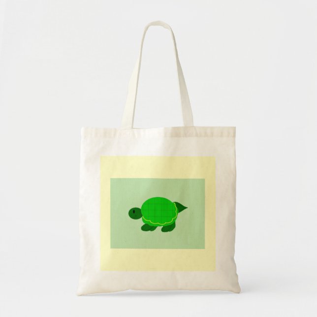 Bolso De Tela Tortuga verde (Frente)