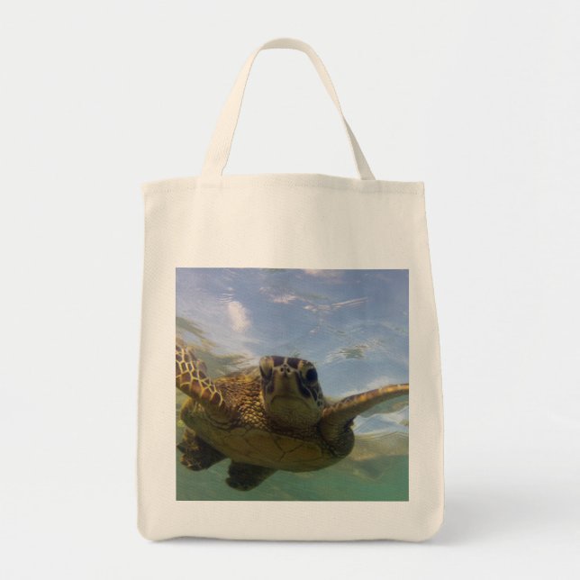 Bolso De Tela Tortuga verde hawaiana (Frente)