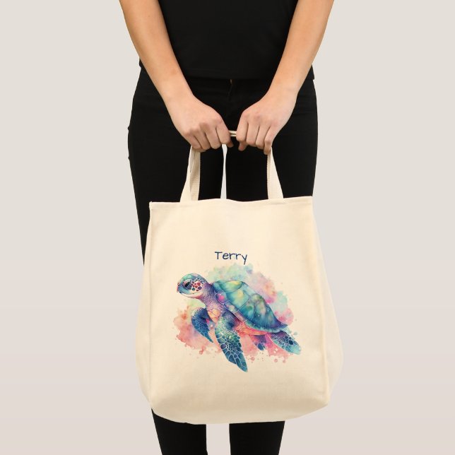 Bolso De Tela Tortuga y ballena personalizadas (Anverso (producto))