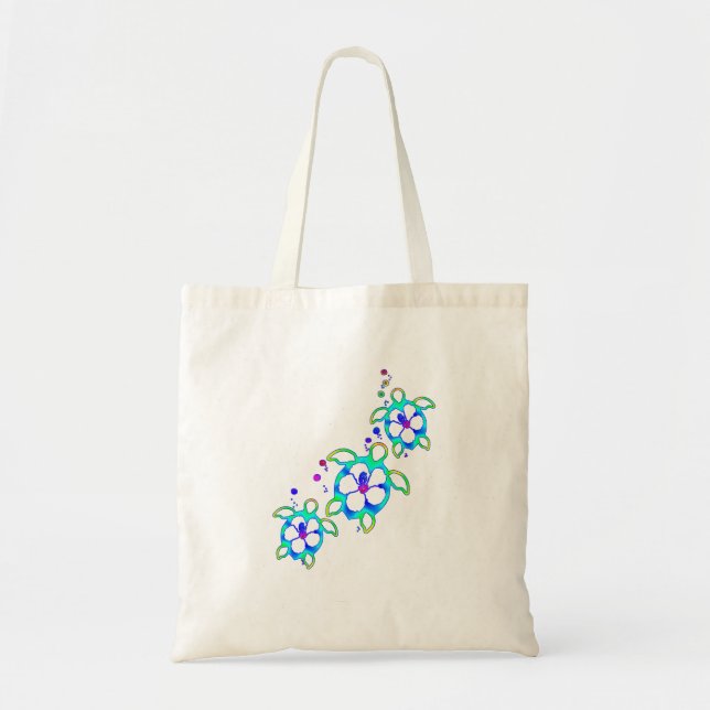 Bolso De Tela Tortugas costeras honu hawaianas (Frente)