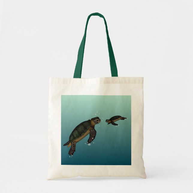 Bolso De Tela Tortugas de mar (Frente)