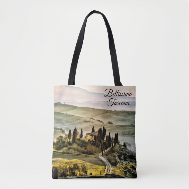 Bolso De Tela *~* Toscana. Bellissima Toscana, lengua italiana (Anverso)