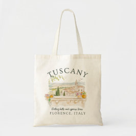 Bolso De Tela Toscana Italia - Florencia Rolling Hills & Tree
