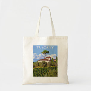 Bolso De Tela Toscana Italia Poster de Viajes Villa Vieja Italia