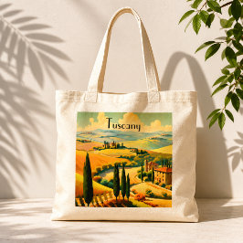 Bolso De Tela Toscana Rural Antigua Texto Personalizado